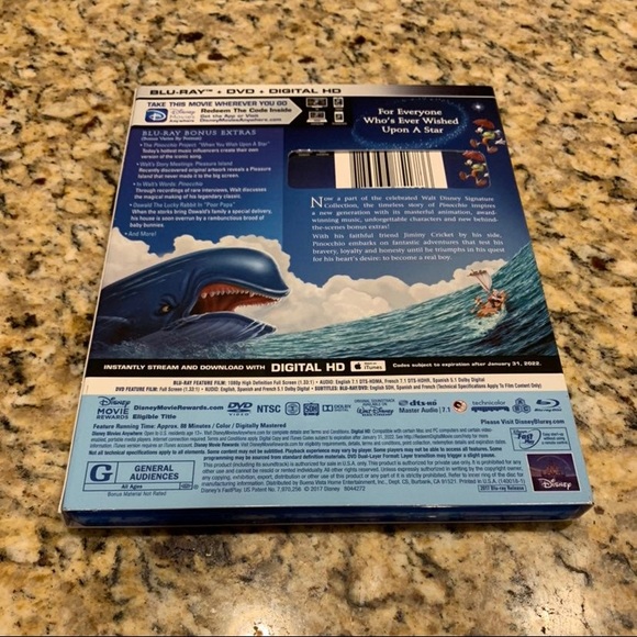 Disney Pinocchio Blu-ray and DVD - Picture 2 of 2